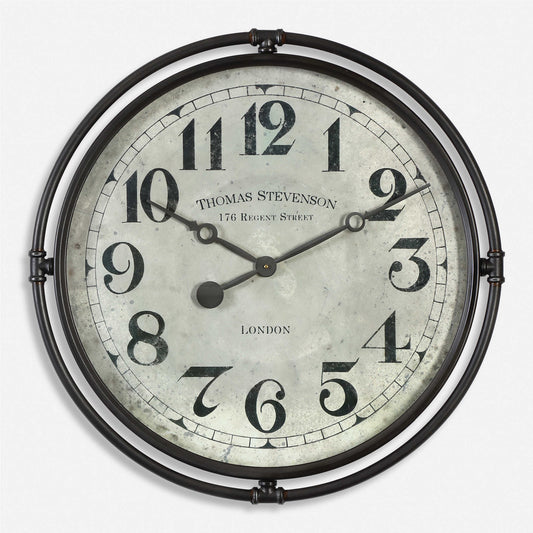 Smoke Gray Aged Clock