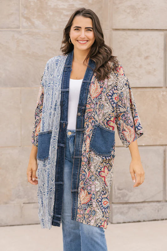 JANIS Denim Cardigan - Sustainable Chic for Every Occasion
