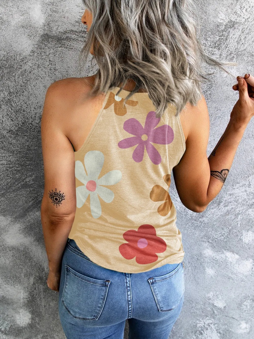 Floral Round Neck Cami