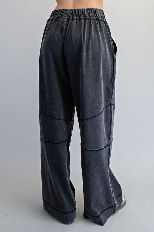 Exposed Seam Wide Leg Pants