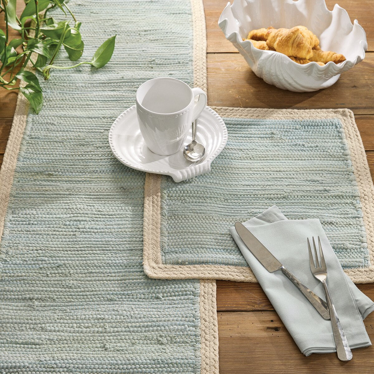 Dune Seafoam Table Runner-54"