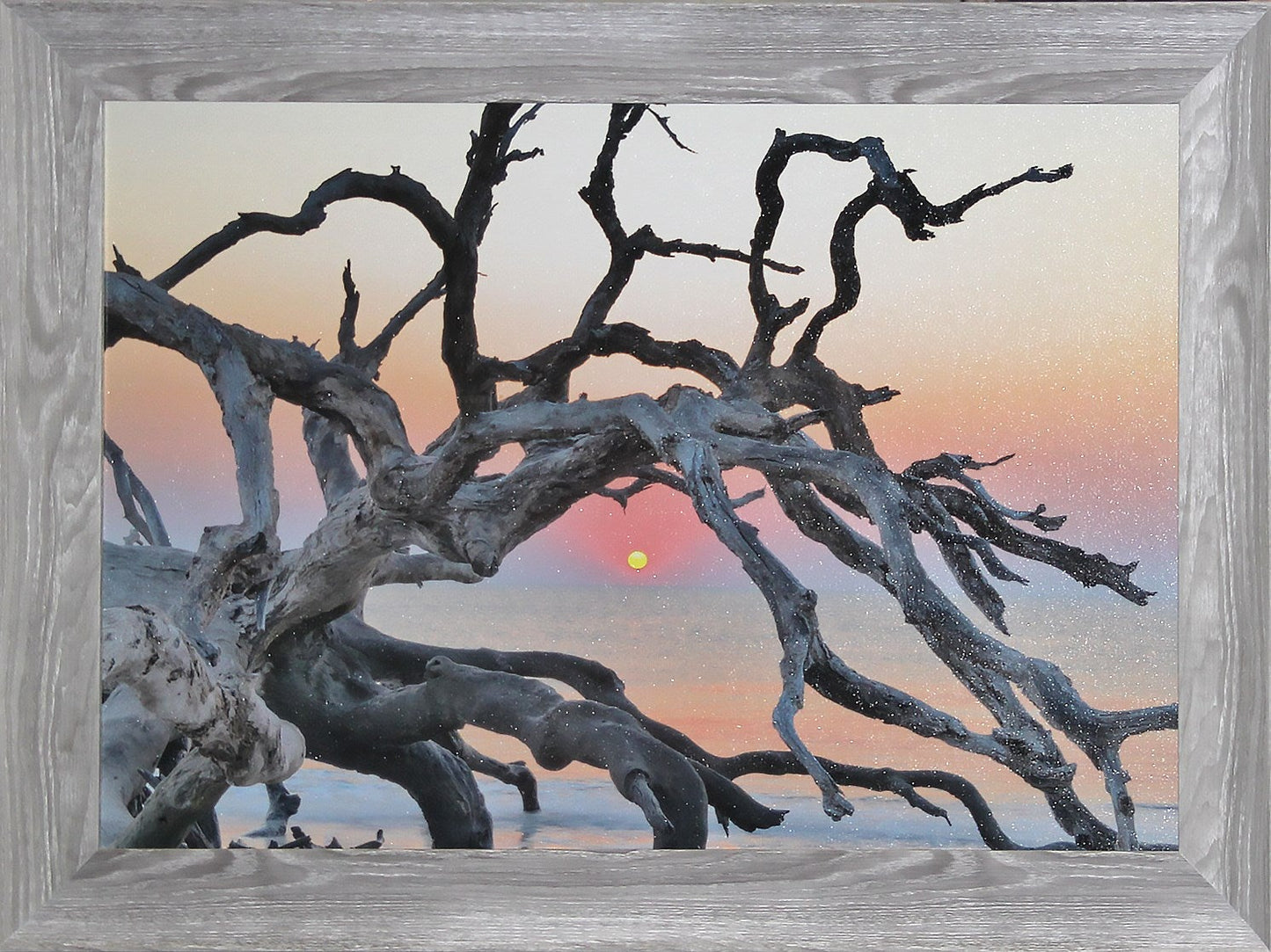 Gel Print with Light Grey Driftwood Frame 24x36