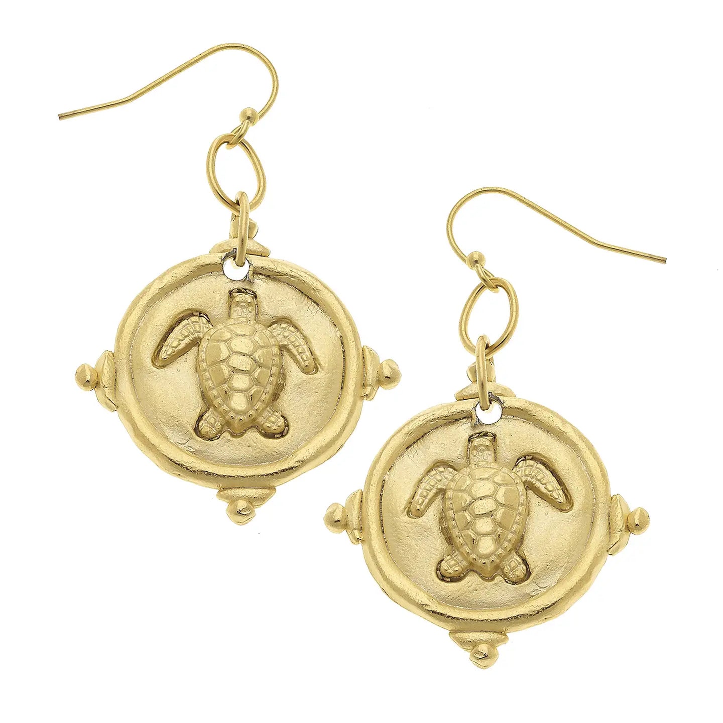 Gold Turtle Earrings