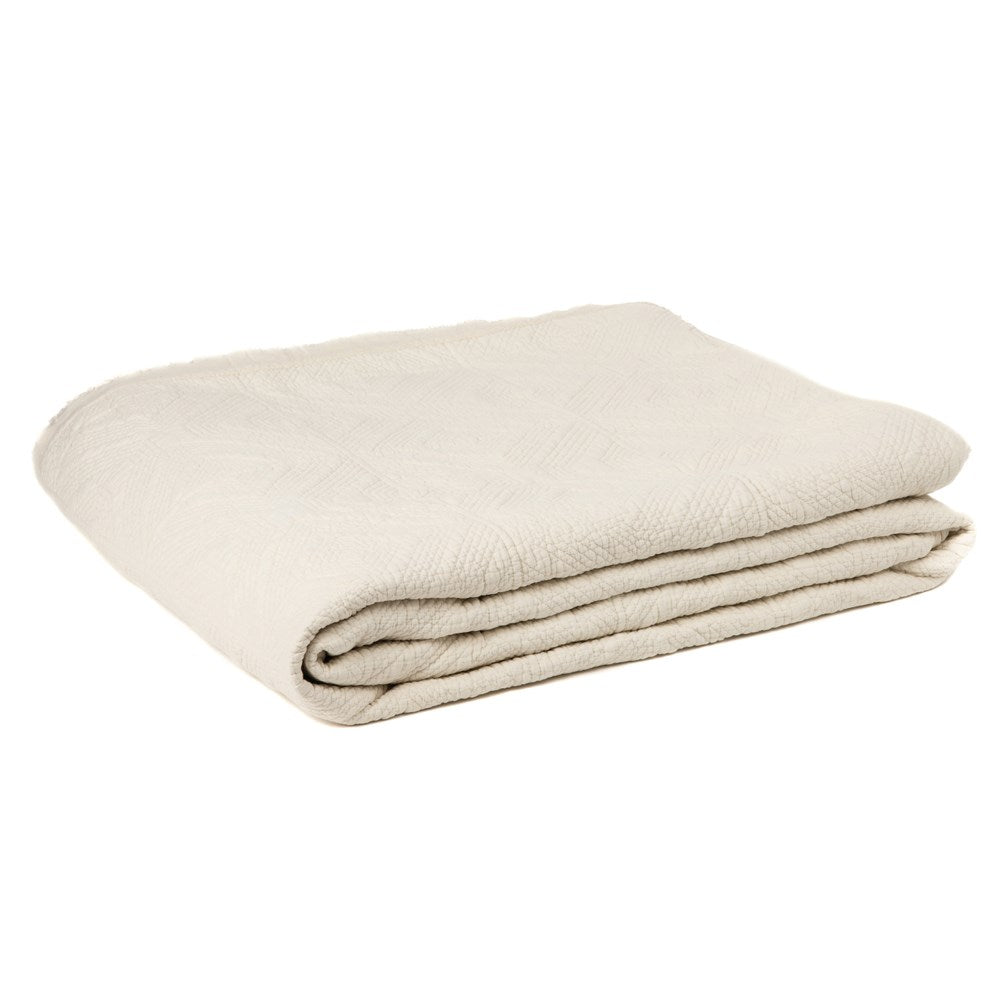 Stone Washed natural king coverlet set