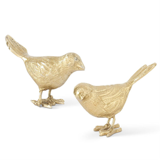 Antiqued Gold Song Birds