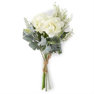Soft Green Mixed Foliage & White Hydrangea