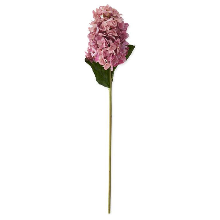 28 Inch White Real Touch Cone Hydrangea Stem