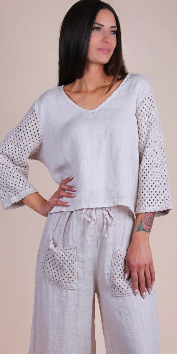 Primavera Linen Top