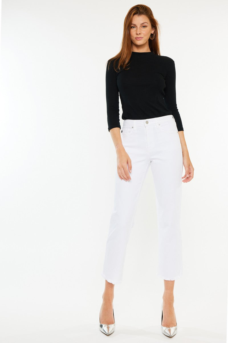 High high-rise cropped Straight jeans