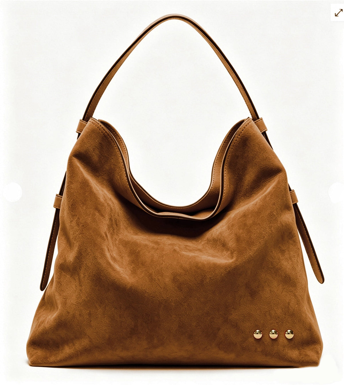 Suede Hobo Shoulder Bag