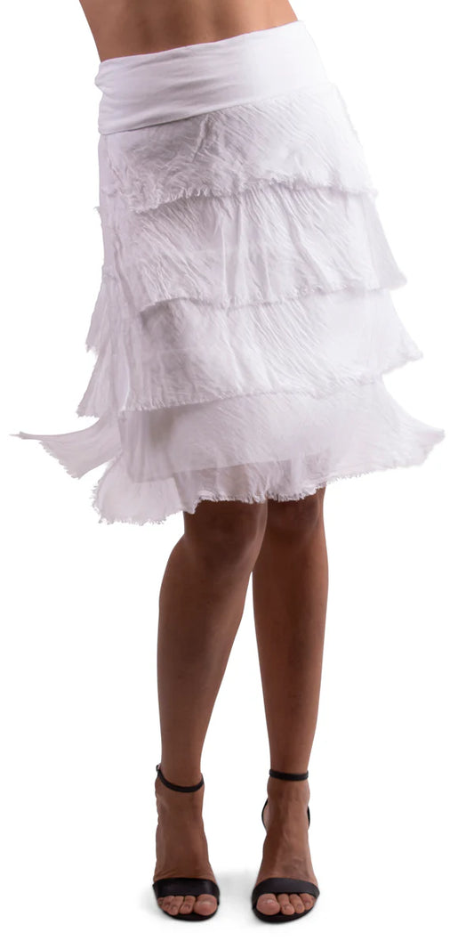 100% Silk Ruffle Skirt