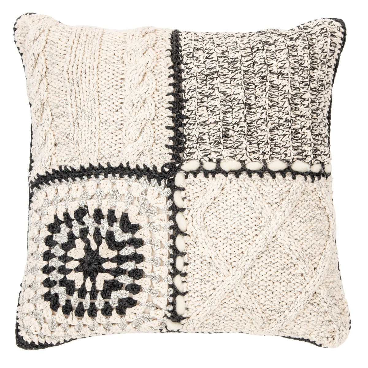 Natural Tones Knitted Cushion