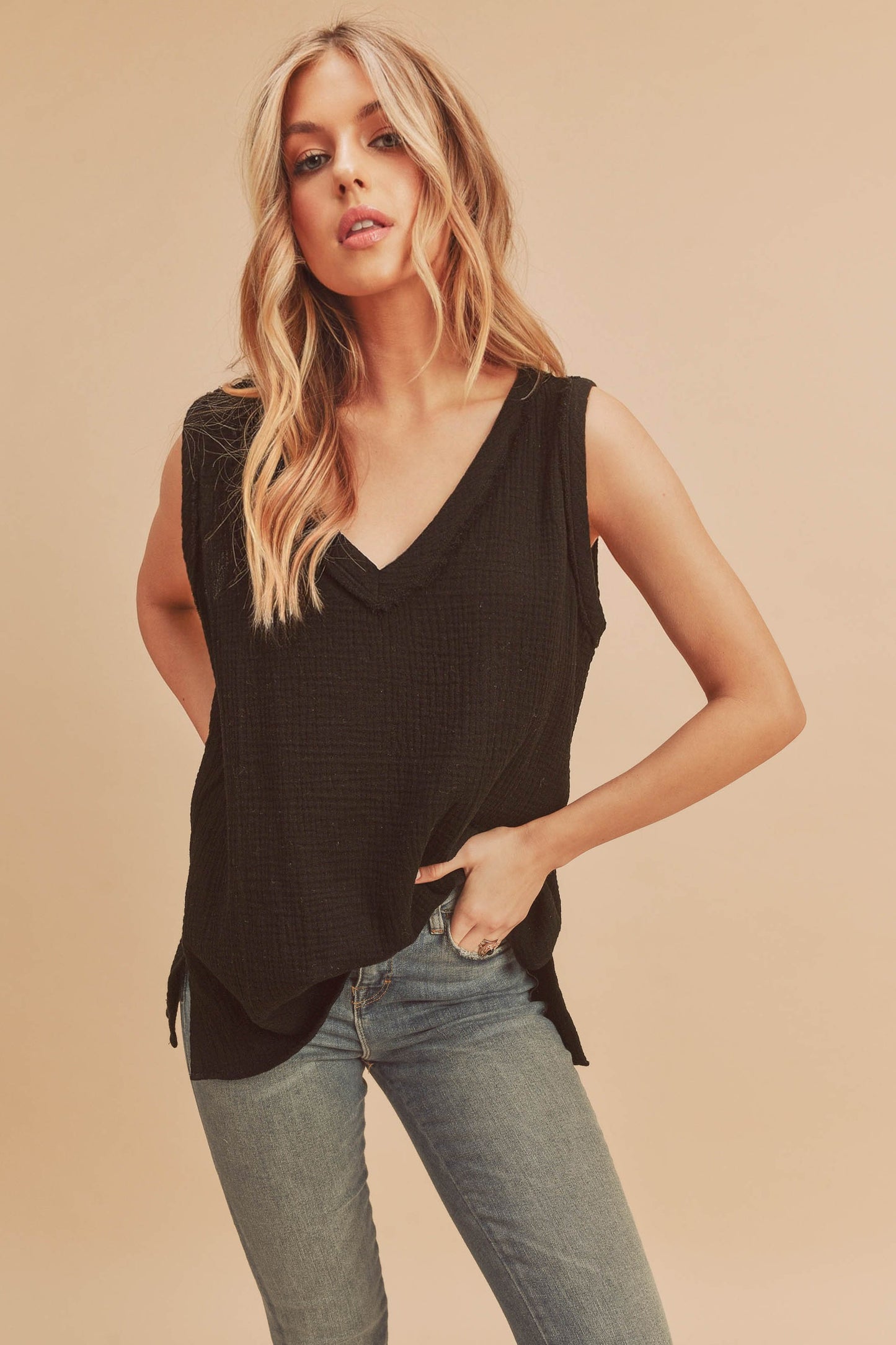 Lightweight Cotton Gauze Top