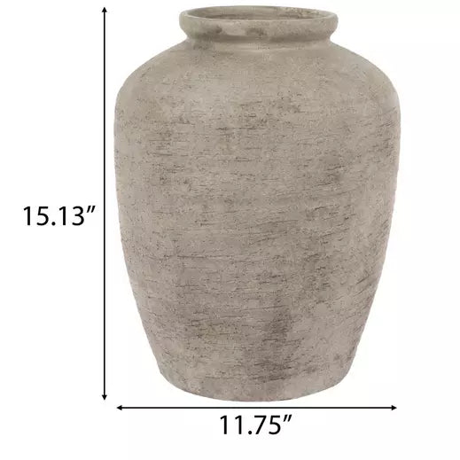 White Distressed Vase