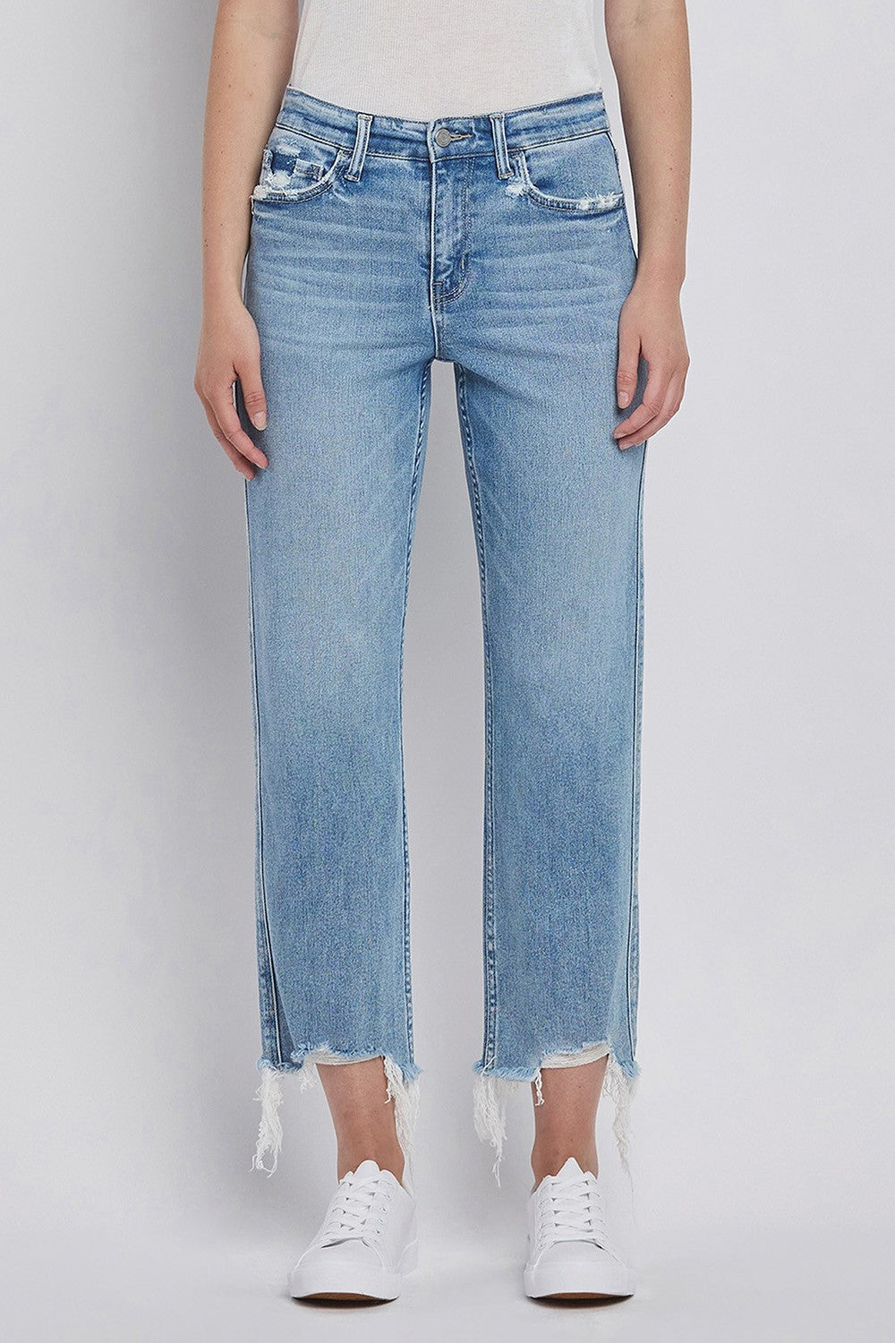 High Rise Regular Straight Jeans