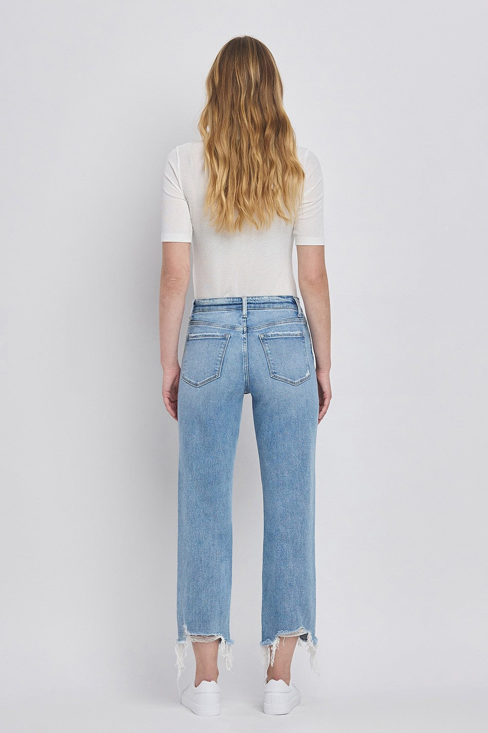 High Rise Regular Straight Jeans