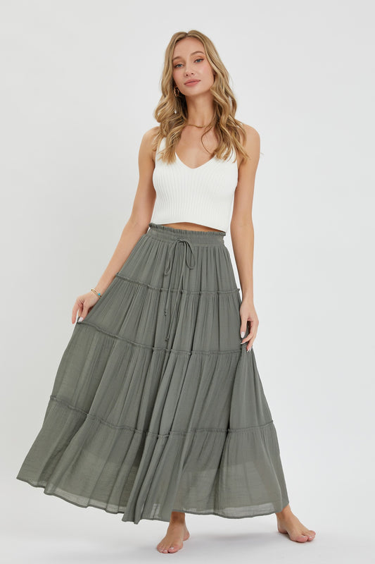 Tiered Maxi Skirt