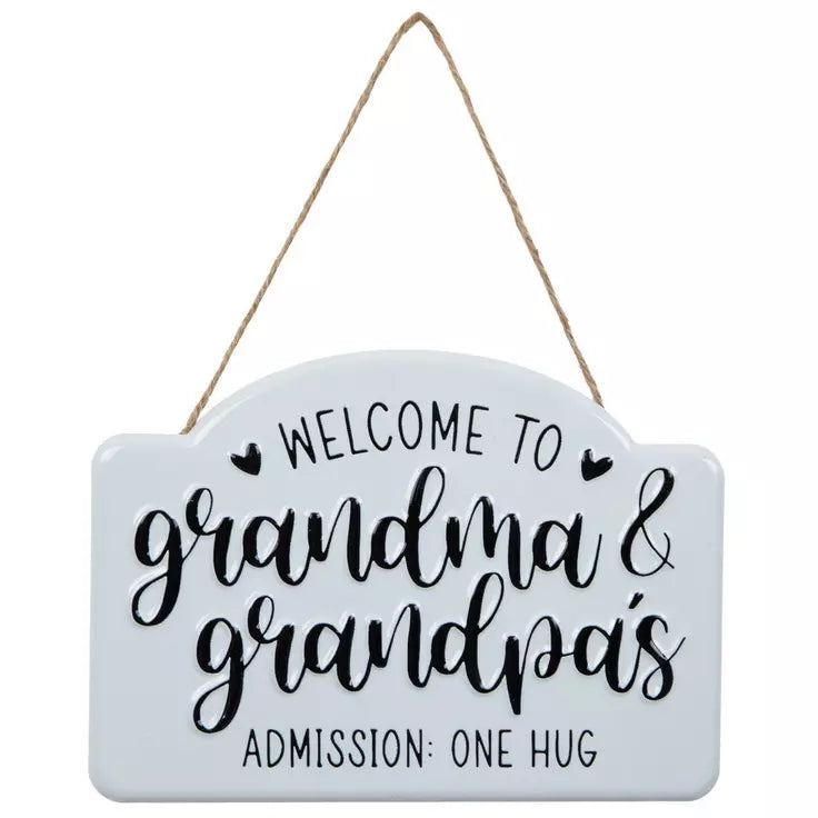 Grandma and Grandpa's Metal Sign