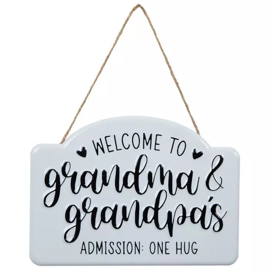 Grandma and Grandpa's Metal Sign