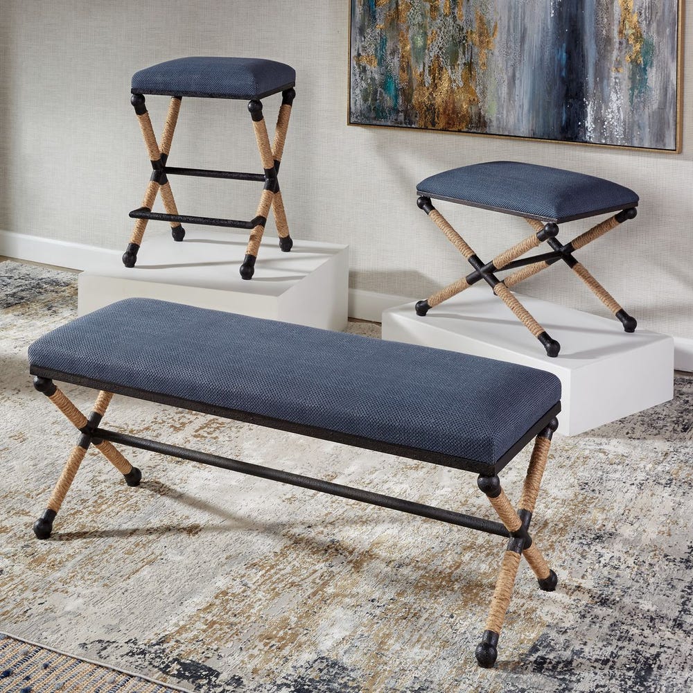 Navy Firth Small Bench - Special Order Only