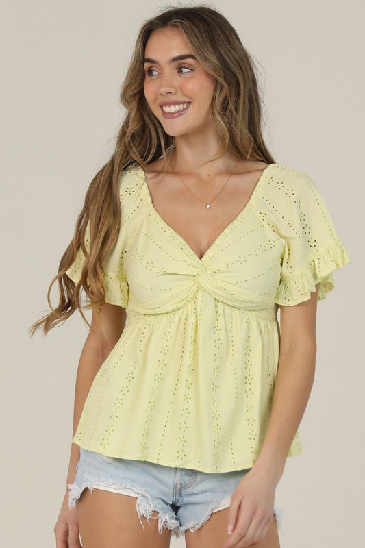 Eyelet Embroidered Blouse