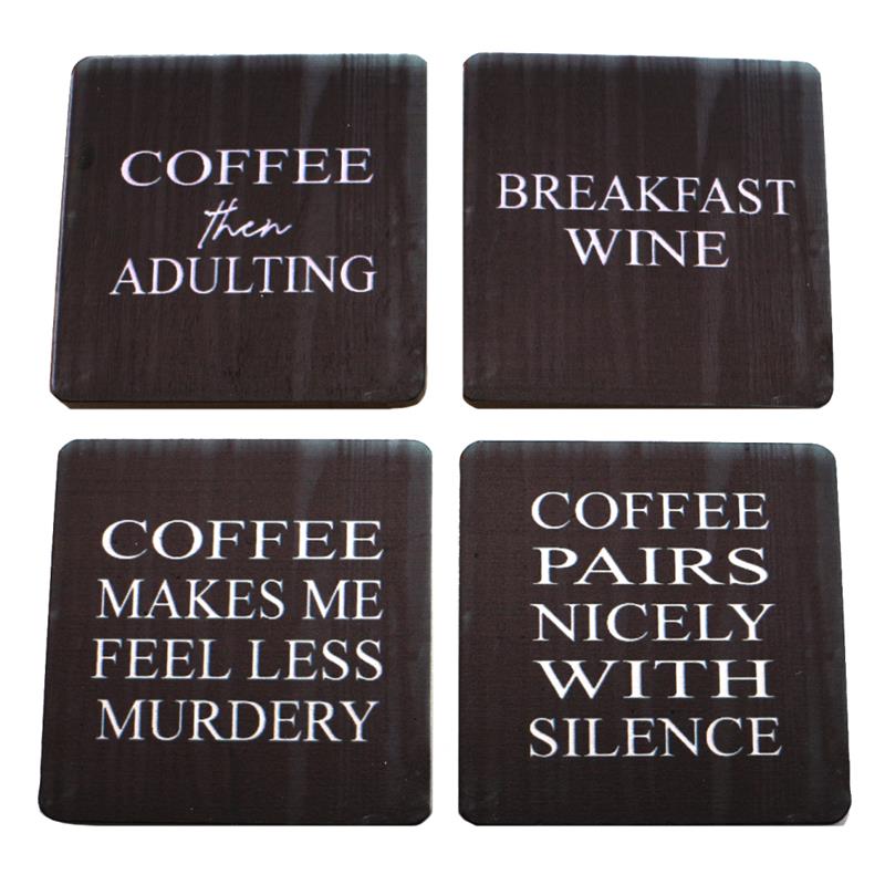 Set Of 4 Coaster Coffee