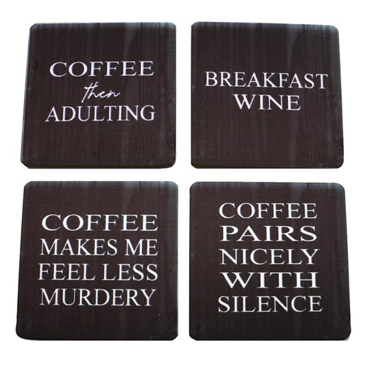 Set Of 4 Coaster Coffee