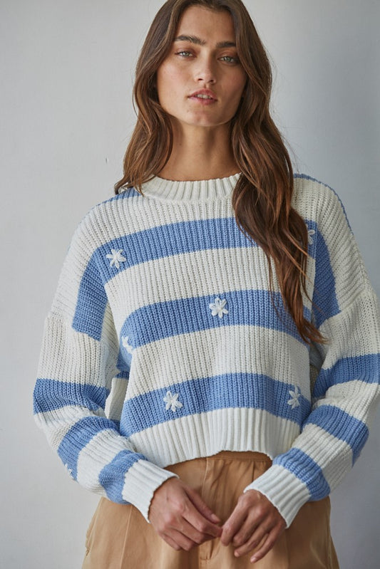 Daisy Ribbed Pullover