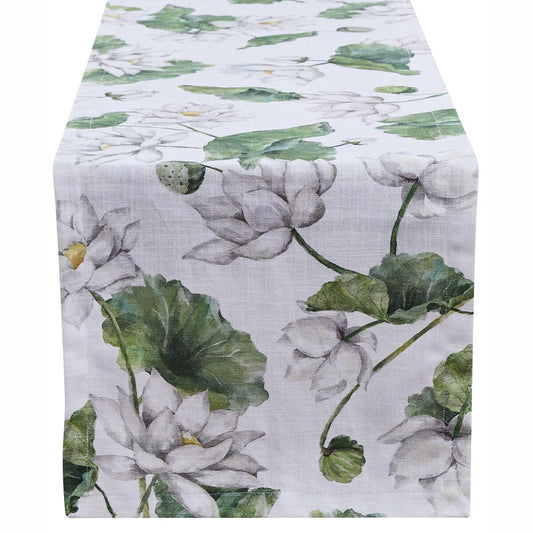 White Lotus Table Runner-72"