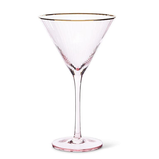 Martini Glass with Gold Rim