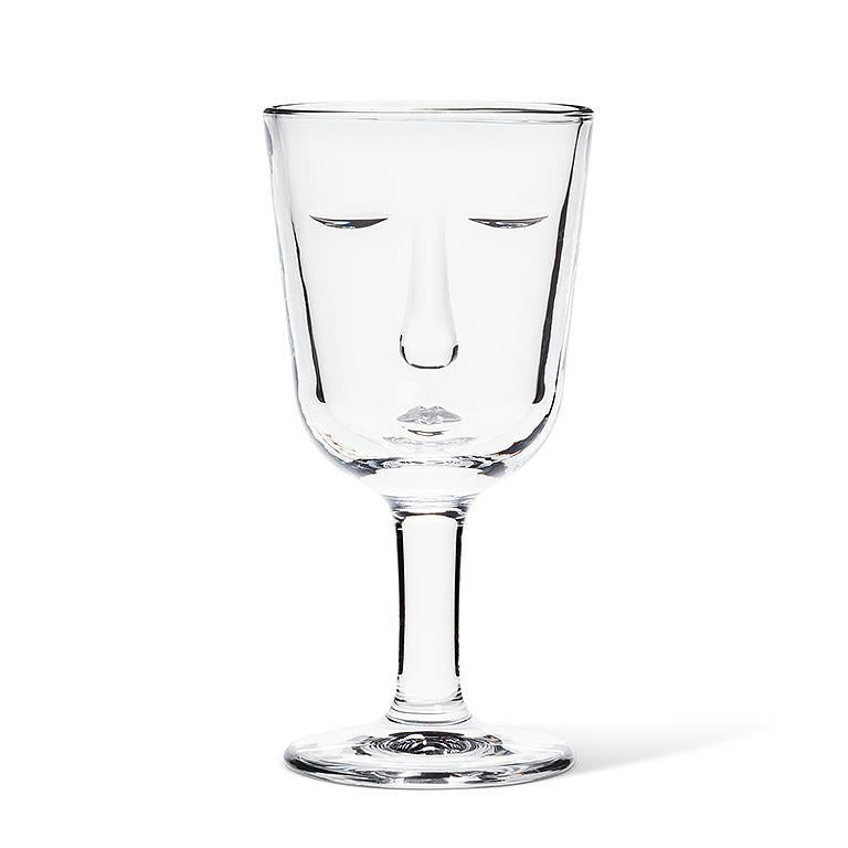 Resting face Wine Glass