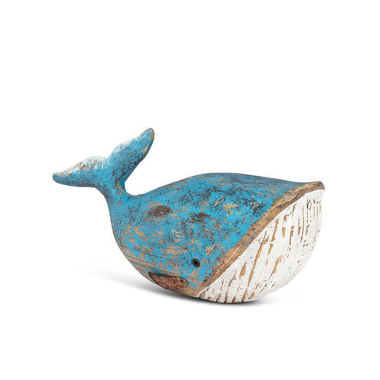 Sm Blue Carved Whale