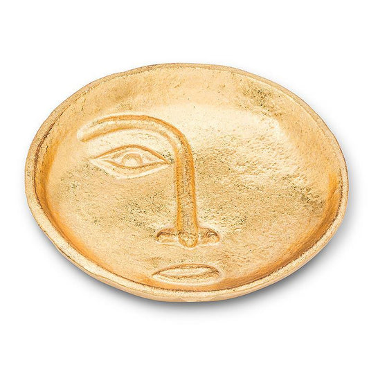 Abstract Gold Face Dish Plate