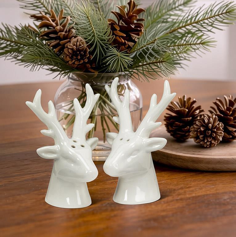 Simple Stag Head Salt & Pepper
