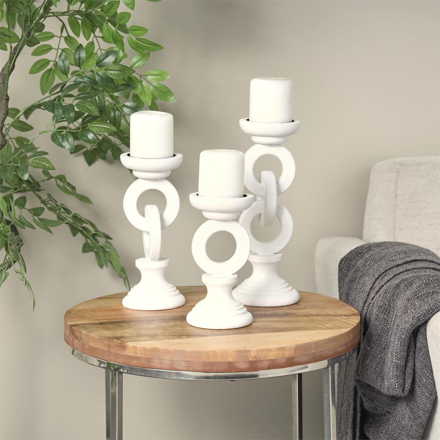 Wooden Chain Candle Holders
