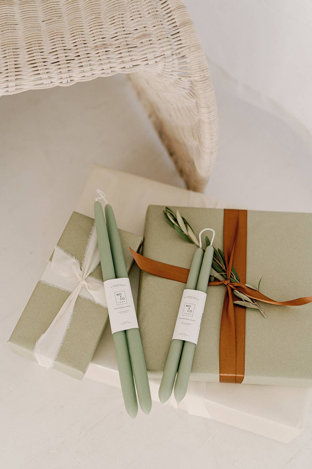 100% Beeswax Dipped Candles | Eucalyptus