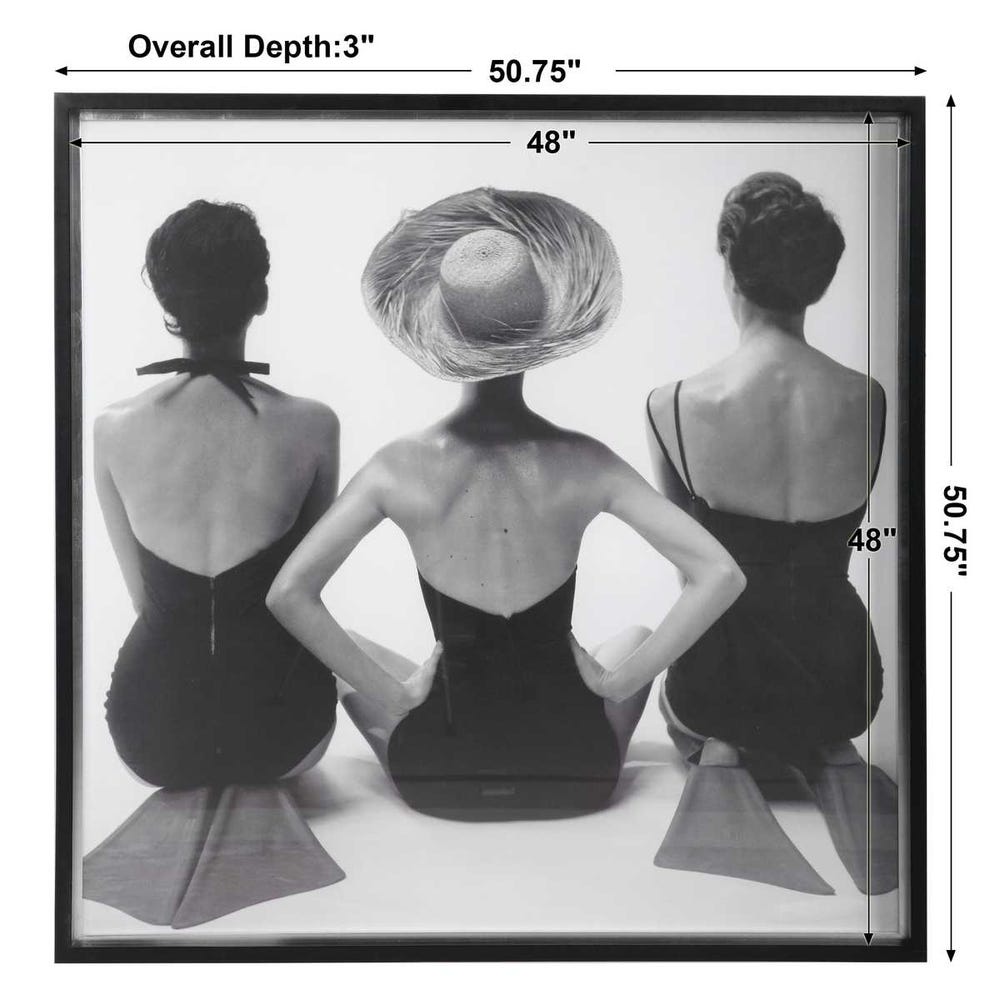 1959 Classic Black Swimwear Art