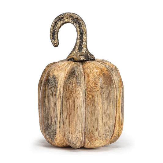 Small Pumpkin w/Curl Stem-4"H