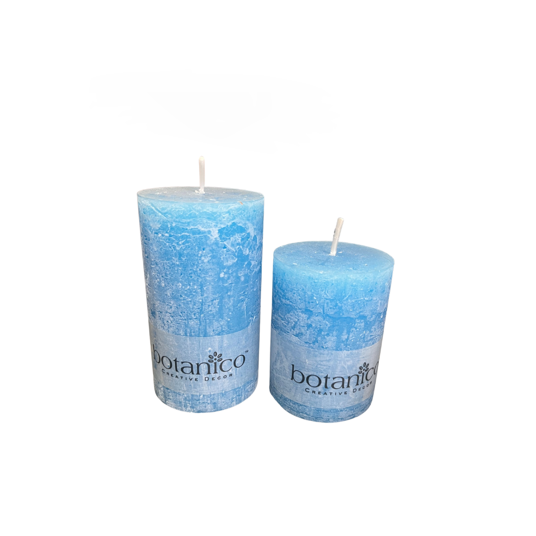 Rustic Pillar Candle- 3 Colors