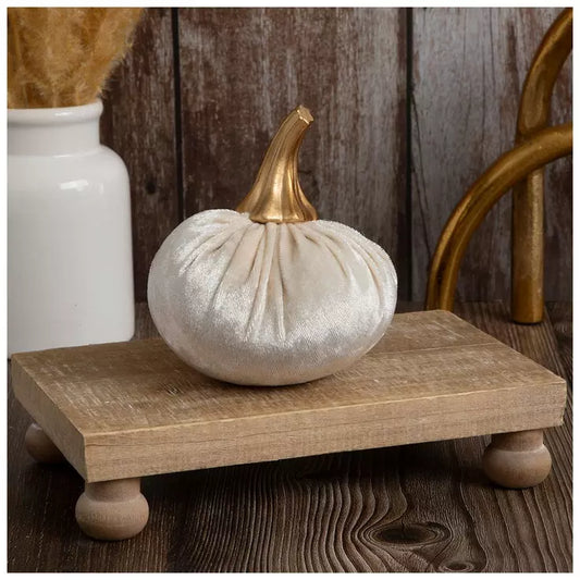 Velvet Pumpkin w/ Gold Stem