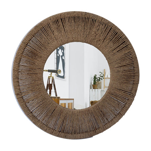 Round Jute Mirror