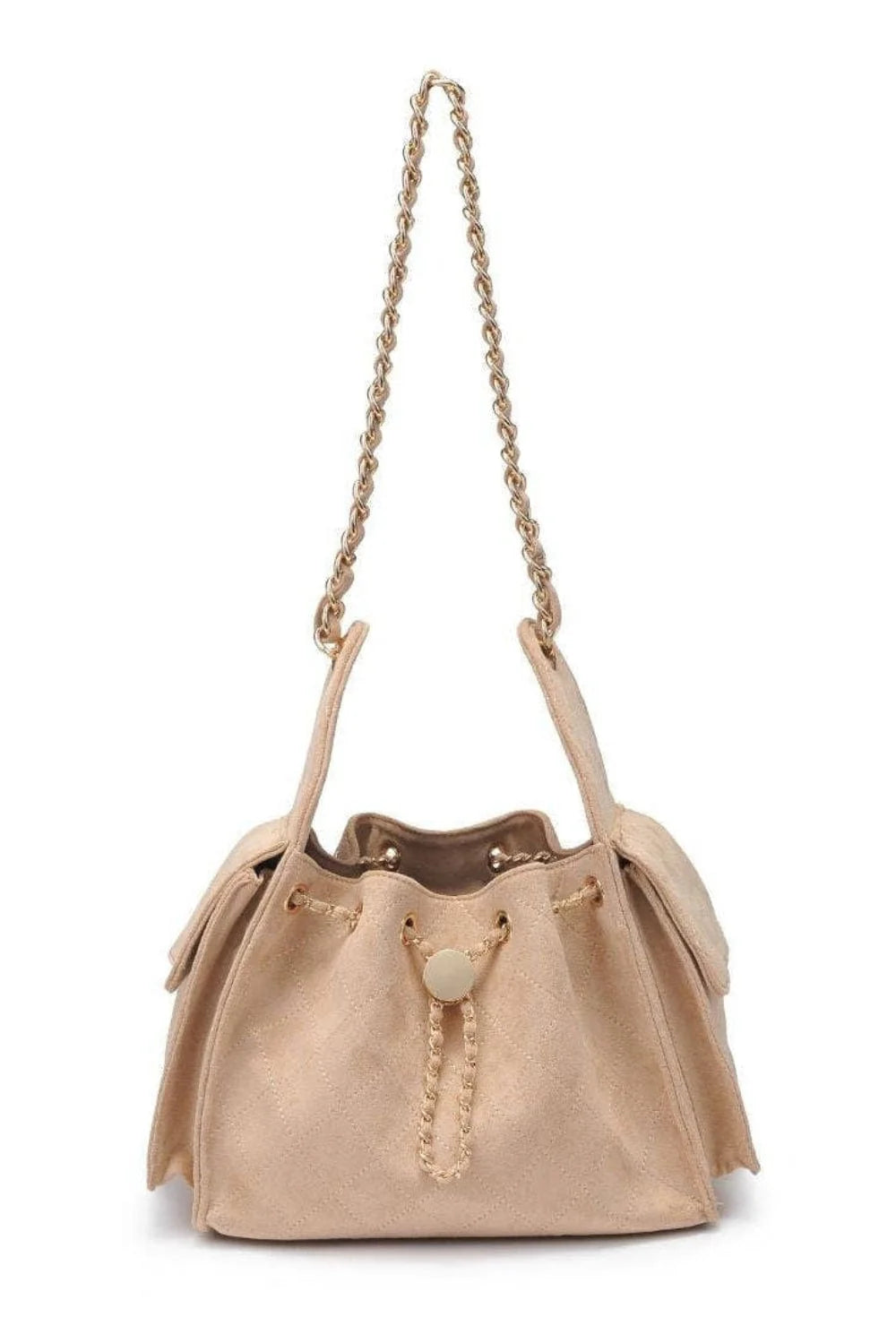 Willow Faux Suede Hobo Bag With Chain Strap