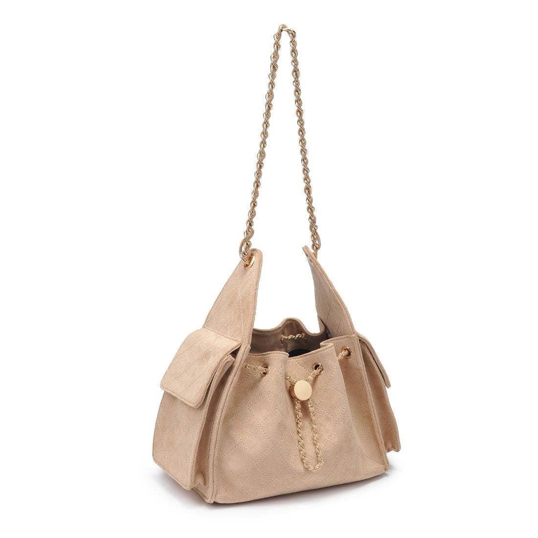 Willow Faux Suede Hobo Bag With Chain Strap