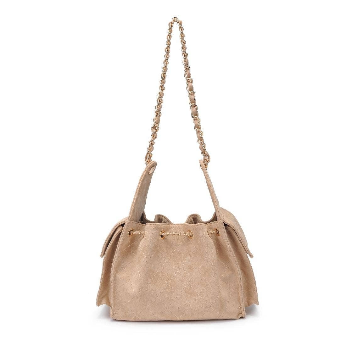 Willow Faux Suede Hobo Bag With Chain Strap