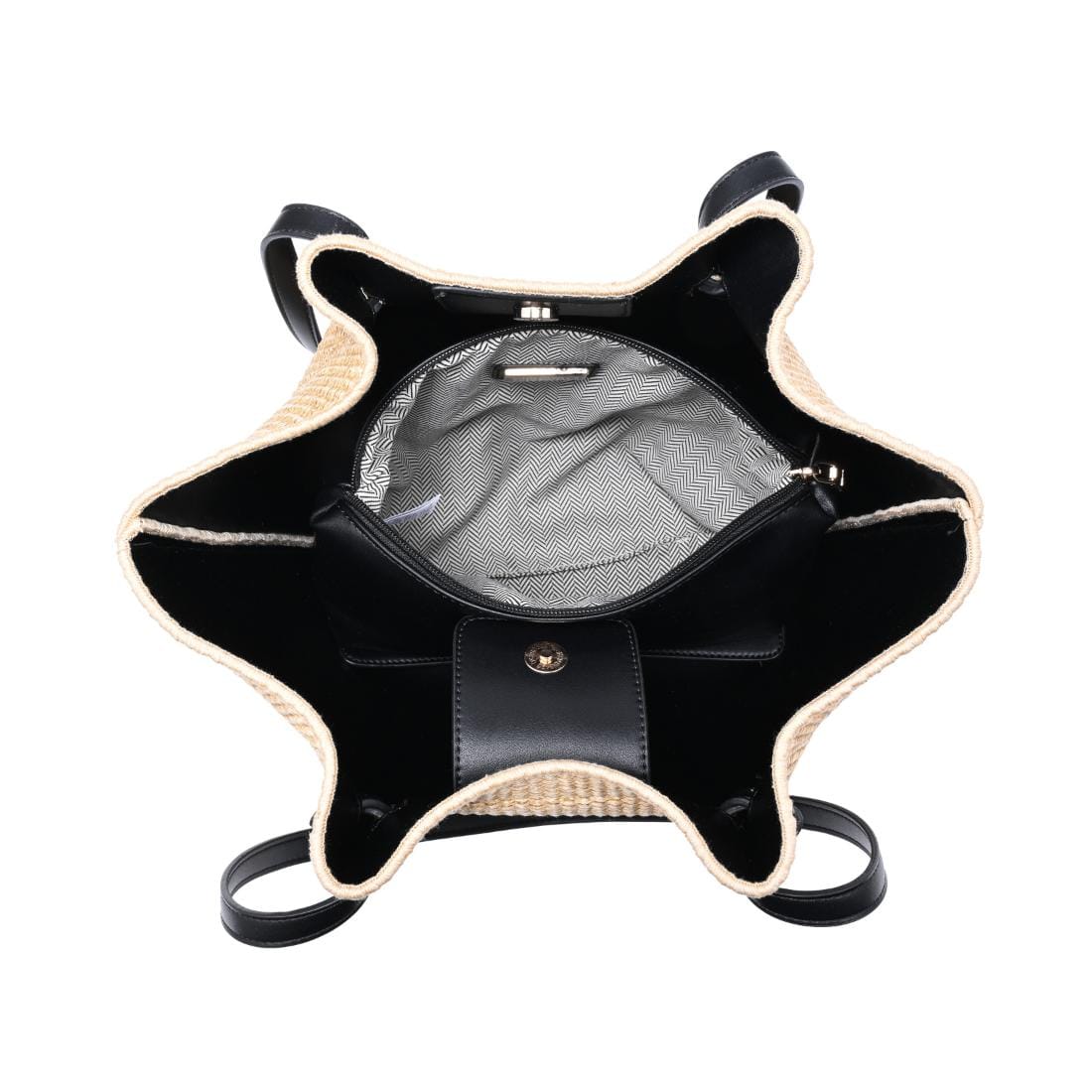 Lorenza 2 in 1 Straw Tote Bag With Pouch