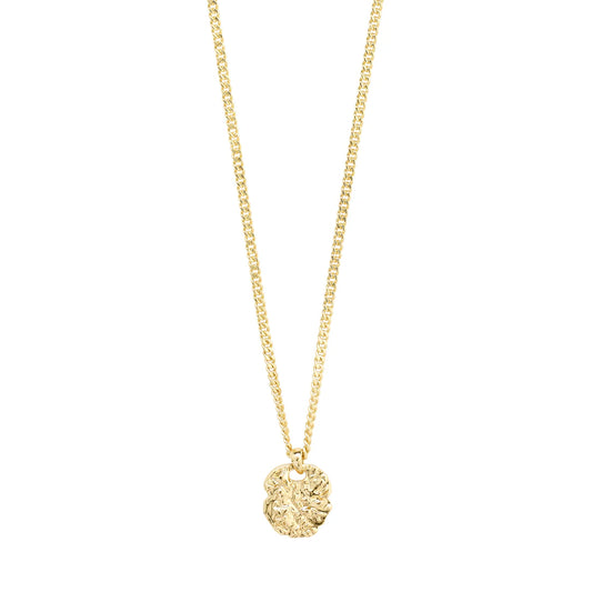 Rustic coin necklace made from 97% recycled material