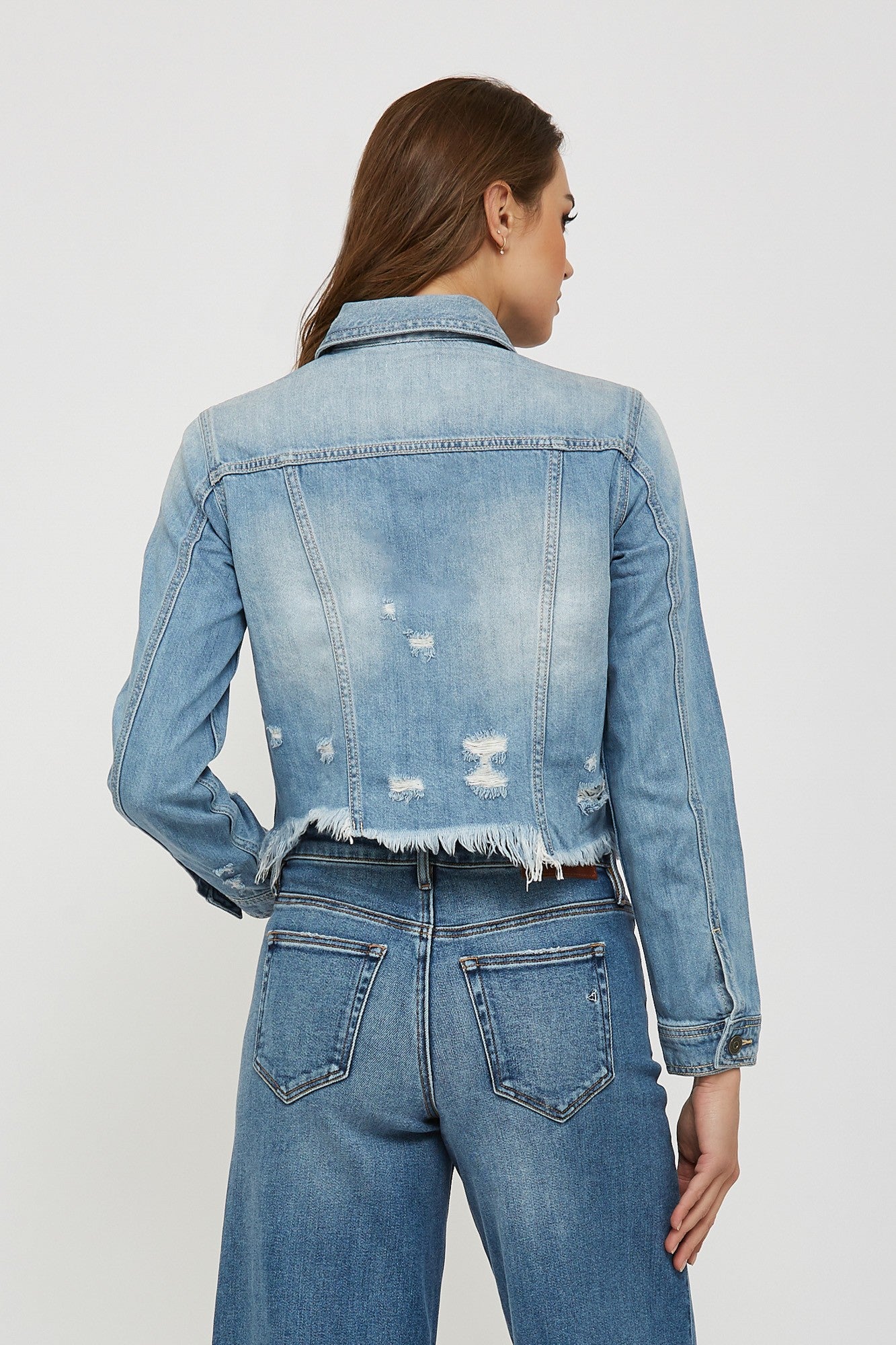 Frayed Vintage Denim Jacket