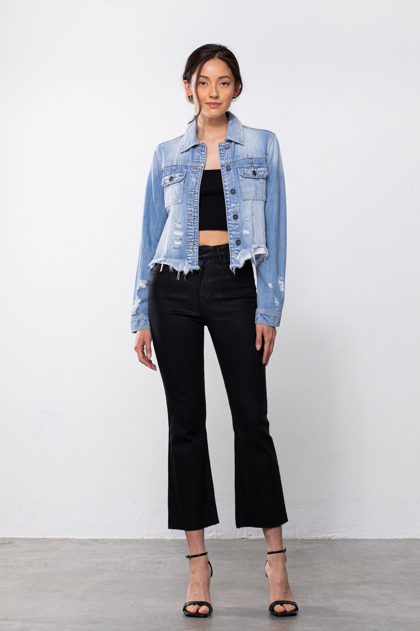 Frayed Vintage Denim Jacket