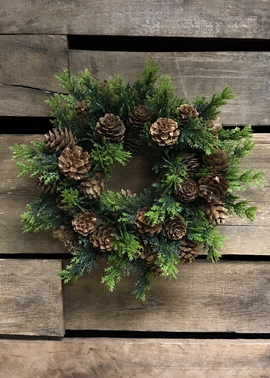 6-inch Grass Pine Cone Candle Ring
