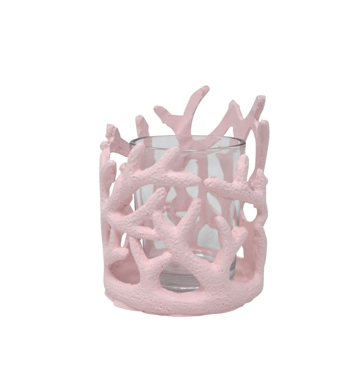 Coral T-Light Holder in Pink